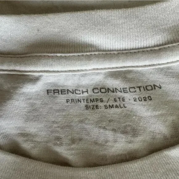 French connection giraffe embroidered tee cute - Picture 5 of 5